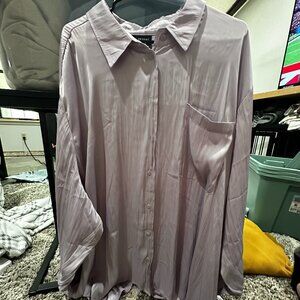 Lane Bryant Boyfriend Button Up Blouse, 38/40W